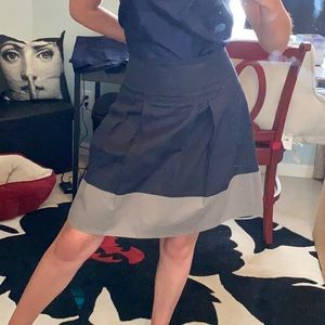 Black and gray A-line skirt
